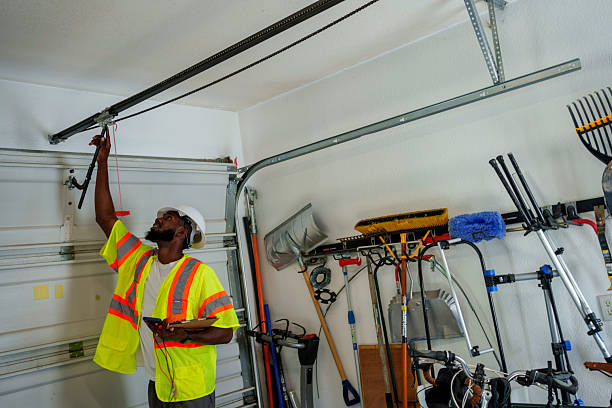 Professional Garage Door Panel Replacement technician working in Halifax County County, NC